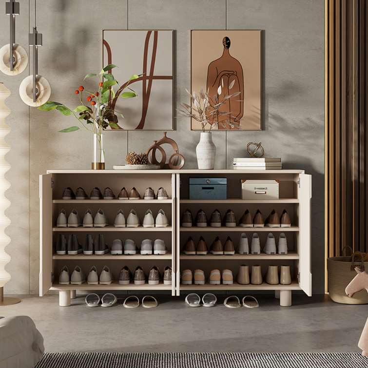 STAR BANNER Armoire de rangement pour chaussures en bois massif